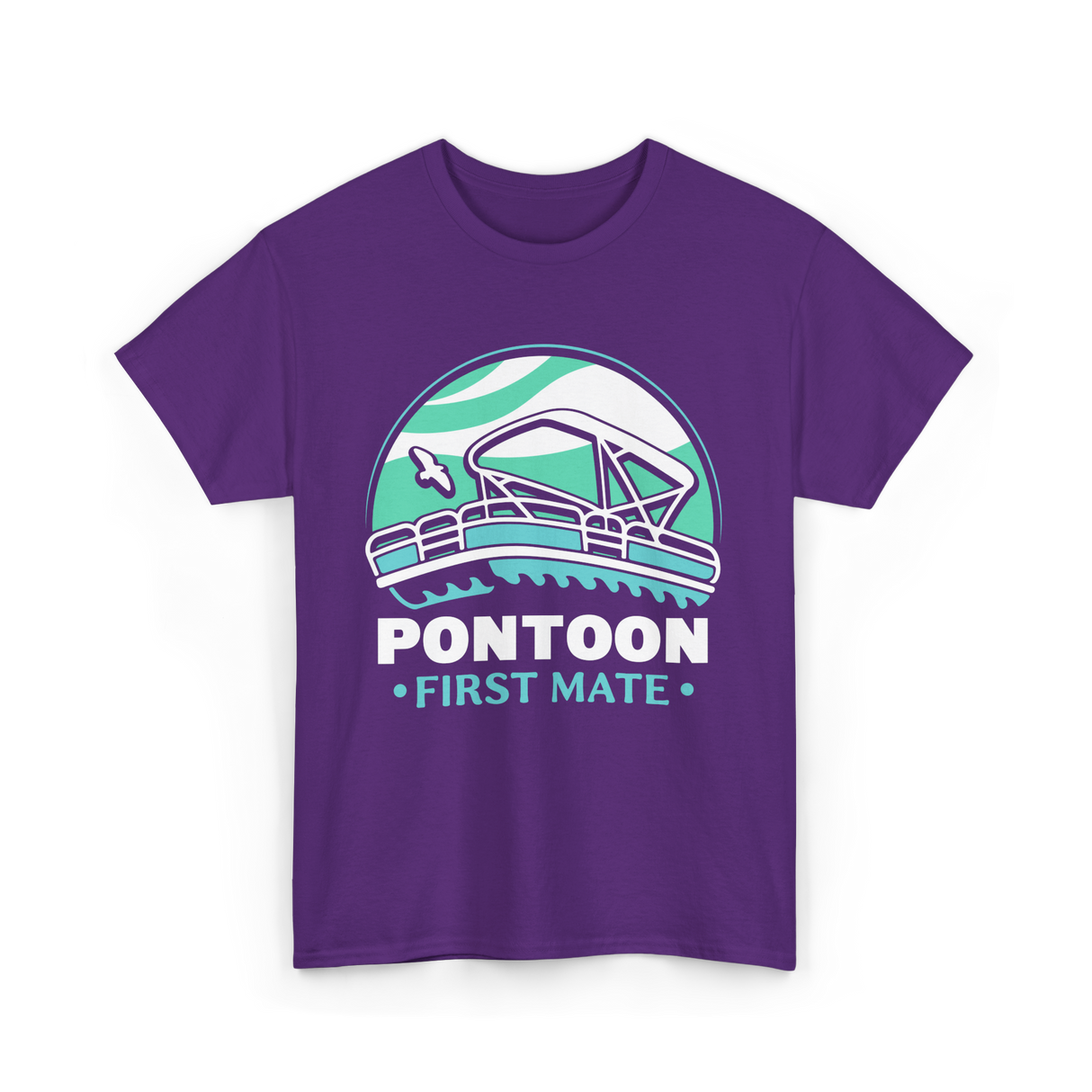 Pontoon First Mate Boating T-Shirt - Purple