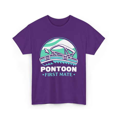 Pontoon First Mate Boating T-Shirt - Purple