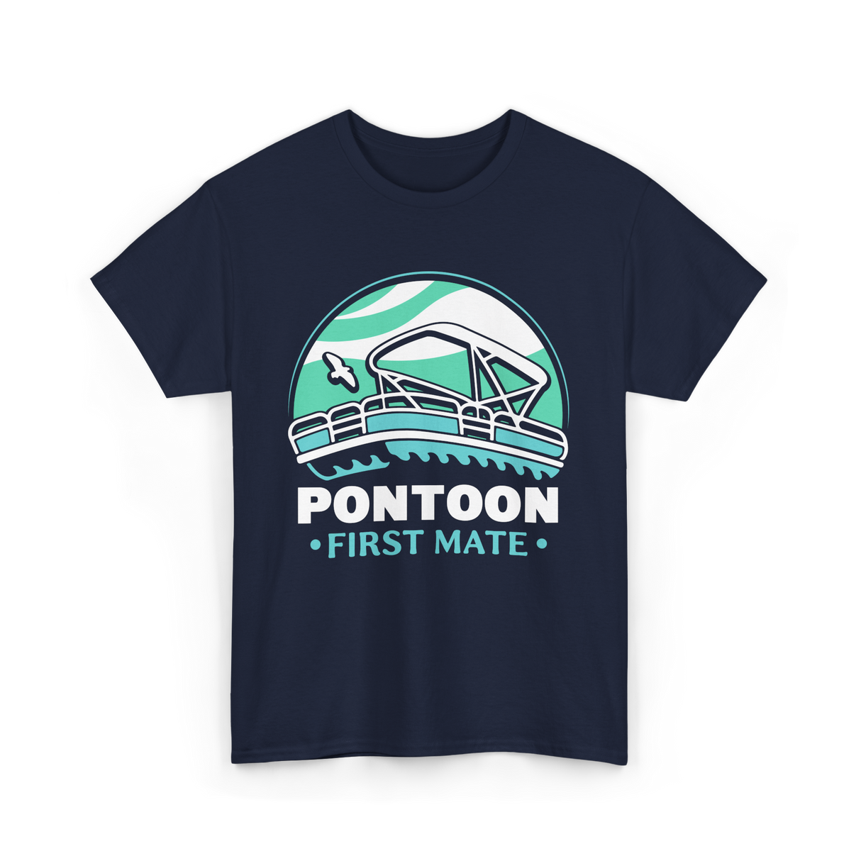 Pontoon First Mate Boating T-Shirt - Navy