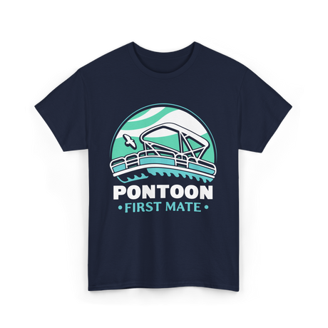 Pontoon First Mate Boating T-Shirt - Navy