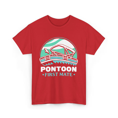 Pontoon First Mate Boating T-Shirt - Red