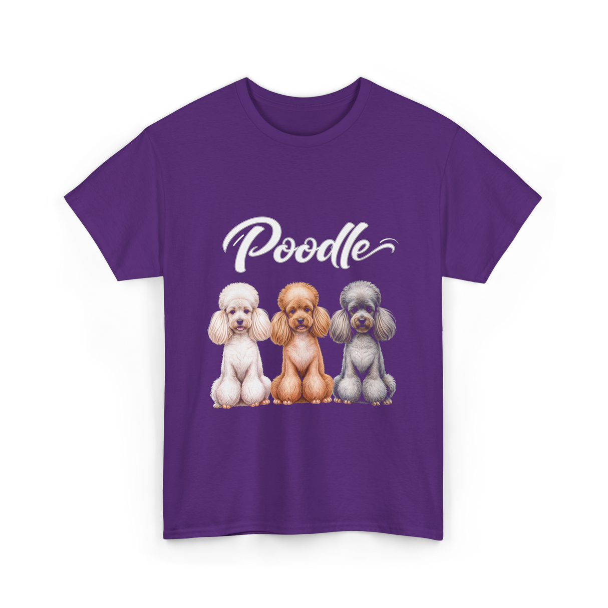 Poodle Dog Breeds Poodle T-Shirt - Purple