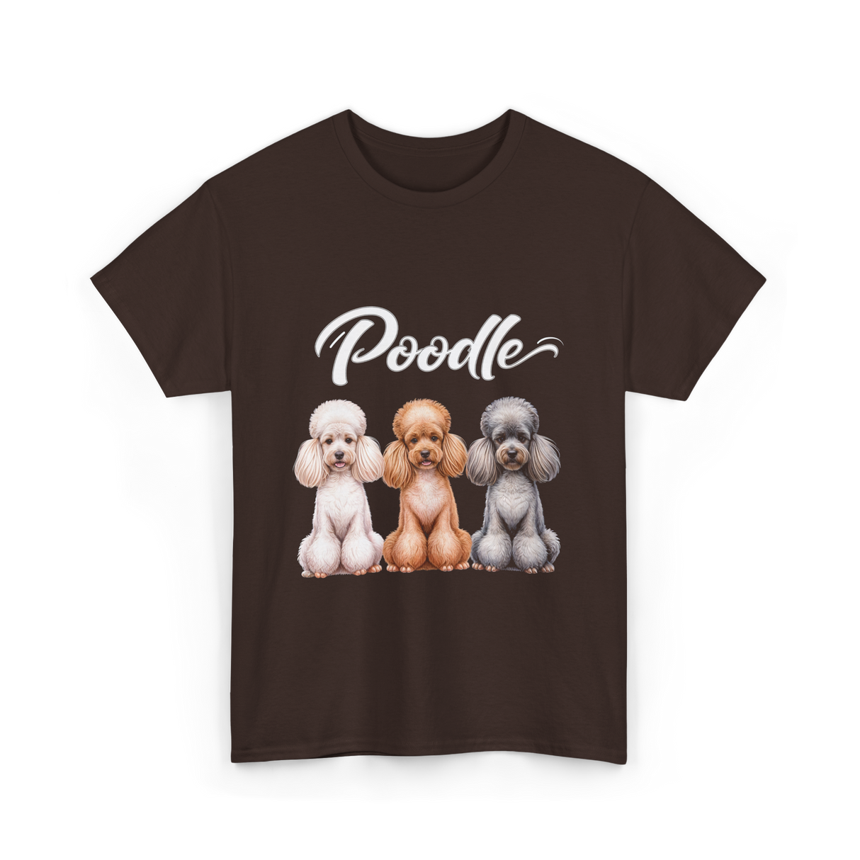 Poodle Dog Breeds Poodle T-Shirt - Dark Chocolate