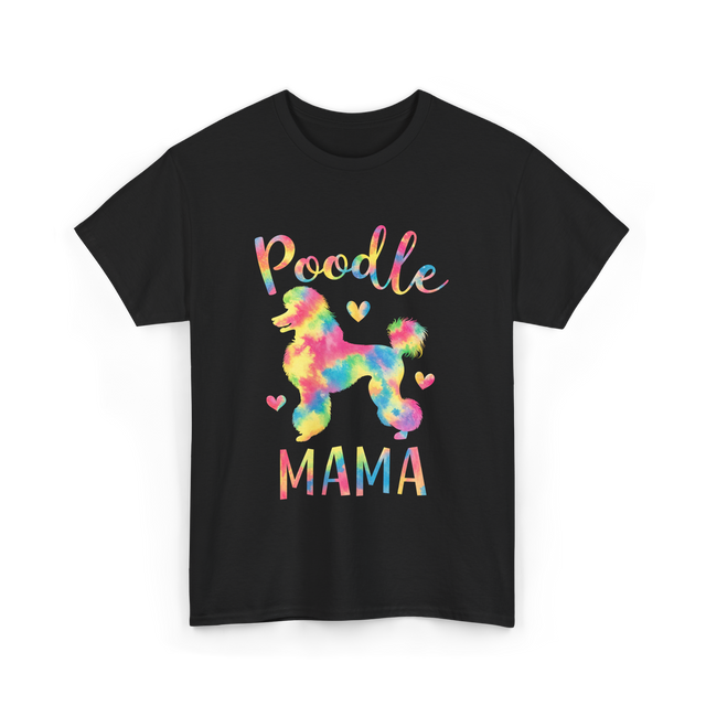 Poodle Mama Colorful Poodle T-Shirt - Black