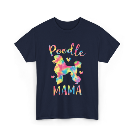 Poodle Mama Colorful Poodle T-Shirt - Navy
