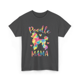 Poodle Mama Colorful Poodle T-Shirt - Dark Heather
