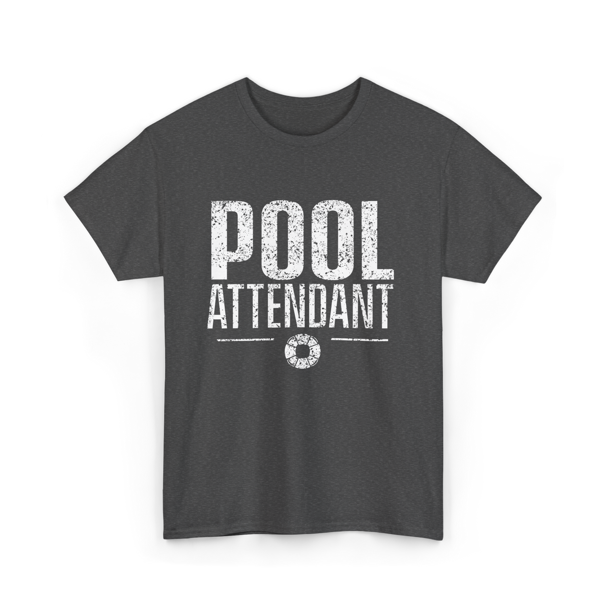 Pool Attendant Lifeguard Job T-Shirt - Dark Heather