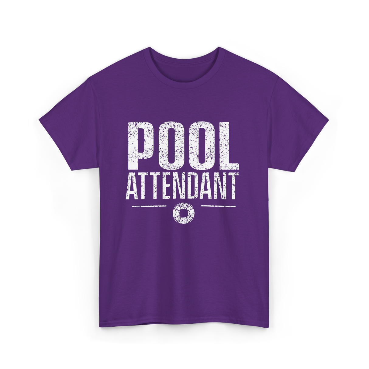 Pool Attendant Lifeguard Job T-Shirt - Purple