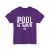 Pool Attendant Lifeguard Job T-Shirt - Purple