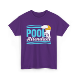 Pool Attendant Lifeguard Swimming T-Shirt - Purple