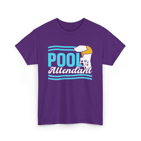 Pool Attendant Lifeguard Swimming T-Shirt - Purple