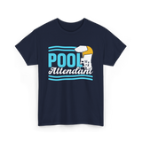 Pool Attendant Lifeguard Swimming T-Shirt - Navy