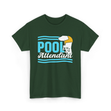 Pool Attendant Lifeguard Swimming T-Shirt - Forest Green