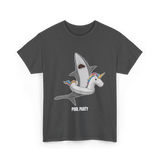 Pool Party Shark Unicorn T-Shirt - Dark Heather