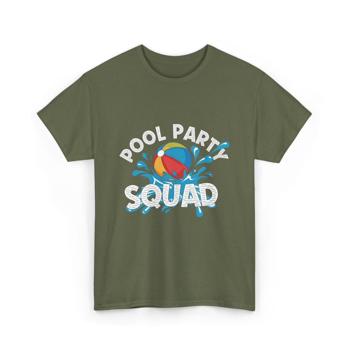 Pool Party Squad Pool Party T-Shirt - Military Green