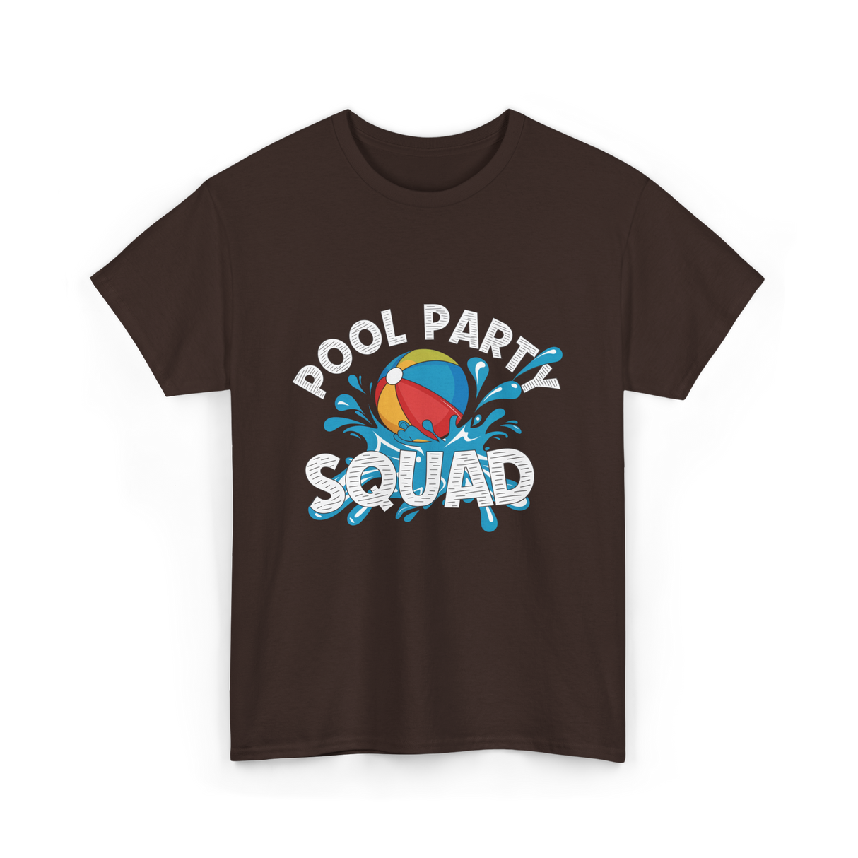 Pool Party Squad Pool Party T-Shirt - Dark Chocolate