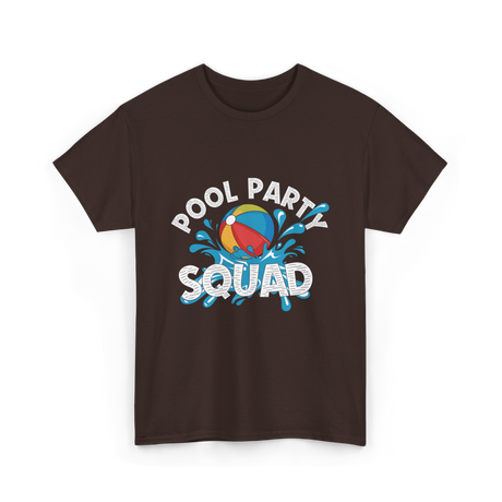 Pool Party Squad Pool Party T-Shirt - Dark Chocolate