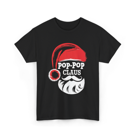 Pop-Pop Claus Christmas Grandpa T-Shirt - Black