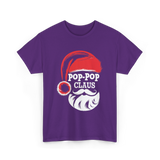 Pop-Pop Claus Christmas Grandpa T-Shirt - Purple