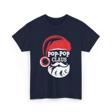 Pop-Pop Claus Christmas Grandpa T-Shirt - Navy