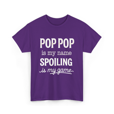 Pop Pop Is My Name Grandpa T-Shirt - Purple