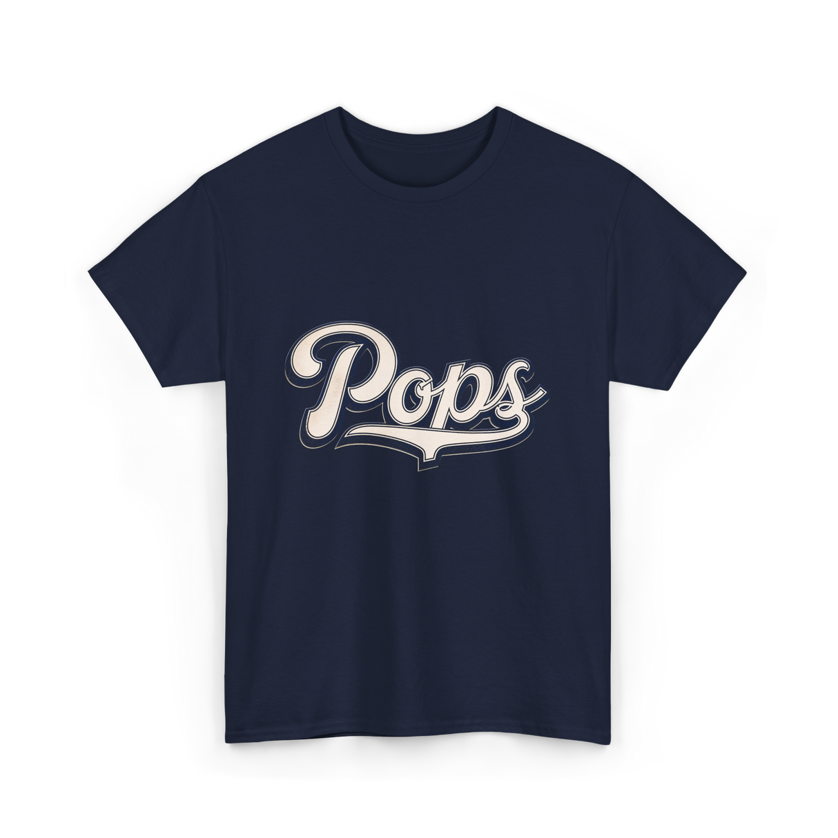 Pops Grandpa Pops T-Shirt - Navy