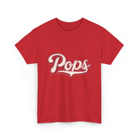 Pops Grandpa Pops T-Shirt - Red