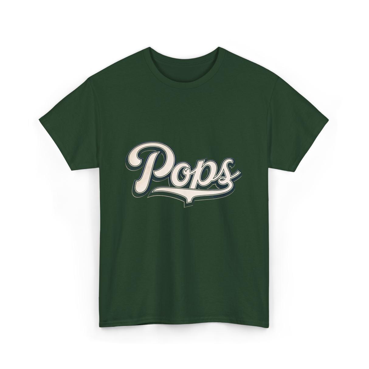 Pops Grandpa Pops T-Shirt - Forest Green