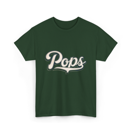 Pops Grandpa Pops T-Shirt - Forest Green