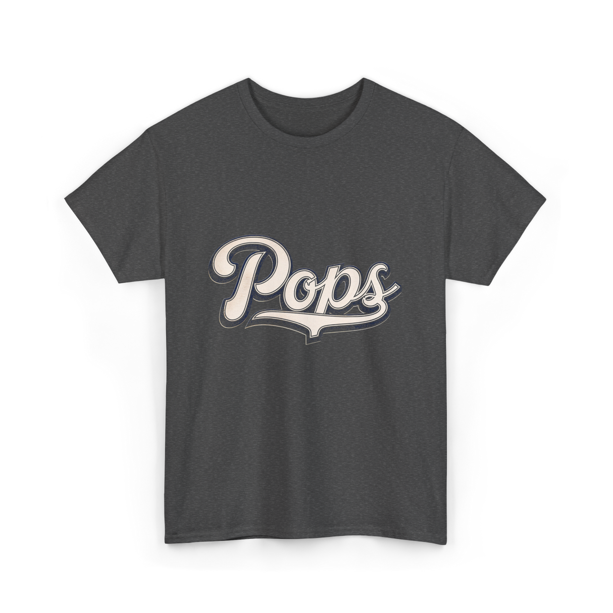 Pops Grandpa Pops T-Shirt - Dark Heather