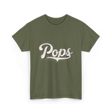 Pops Grandpa Pops T-Shirt - Military Green