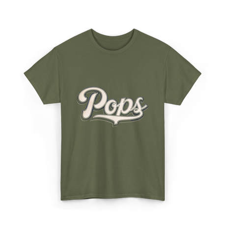 Pops Grandpa Pops T-Shirt - Military Green