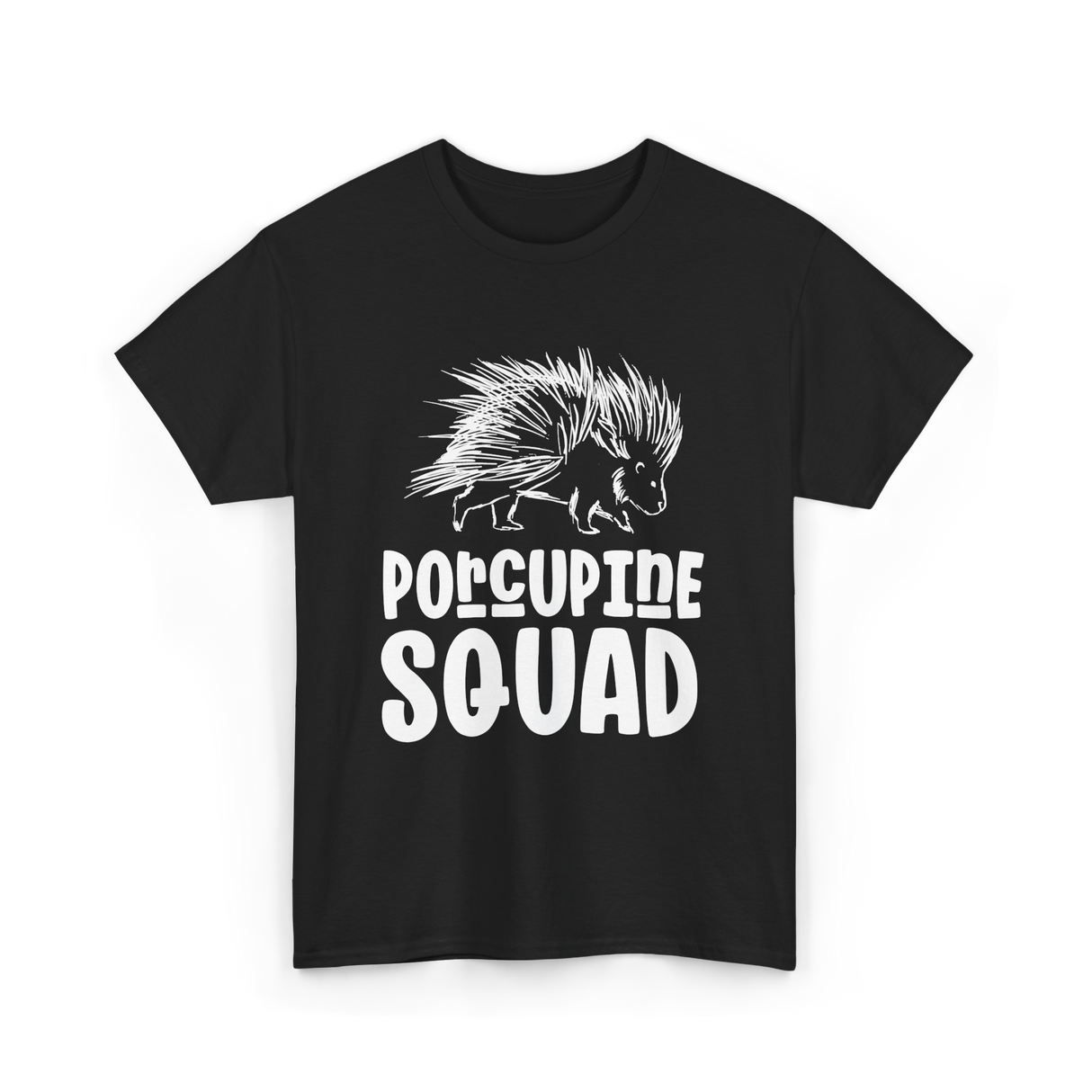 Porcupine Squad Porcupine Animal T-Shirt - Black