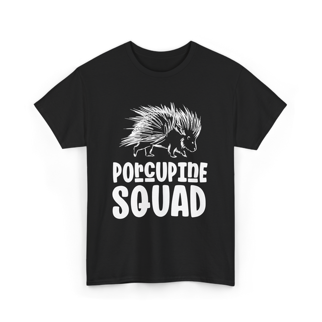 Porcupine Squad Porcupine Animal T-Shirt - Black