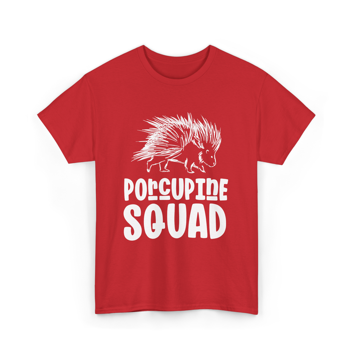 Porcupine Squad Porcupine Animal T-Shirt - Red