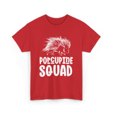 Porcupine Squad Porcupine Animal T-Shirt - Red