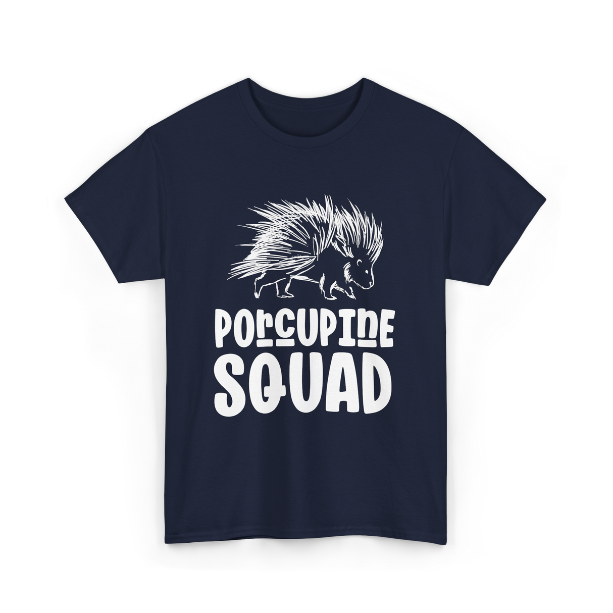 Porcupine Squad Porcupine Animal T-Shirt - Navy