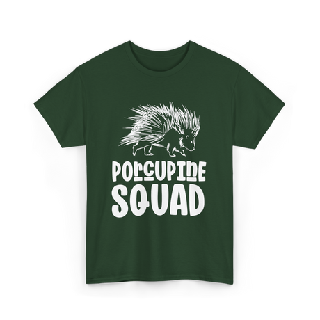 Porcupine Squad Porcupine Animal T-Shirt - Forest Green