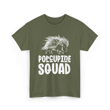 Porcupine Squad Porcupine Animal T-Shirt - Military Green