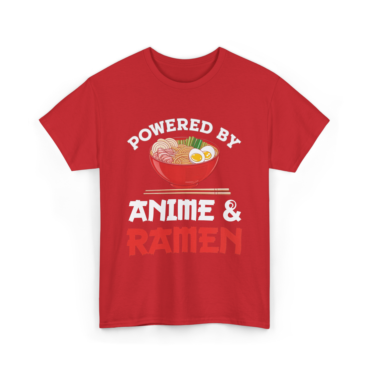 Powered by Anime Ramen T-Shirt - Red