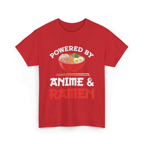 Powered by Anime Ramen T-Shirt - Red