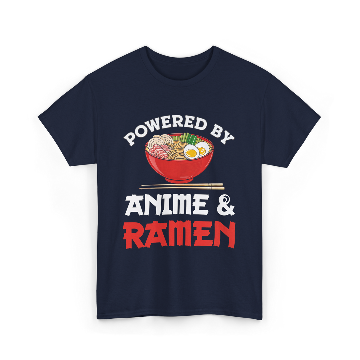 Powered by Anime Ramen T-Shirt - Navy