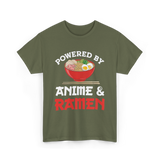 Powered by Anime Ramen T-Shirt - Military Green