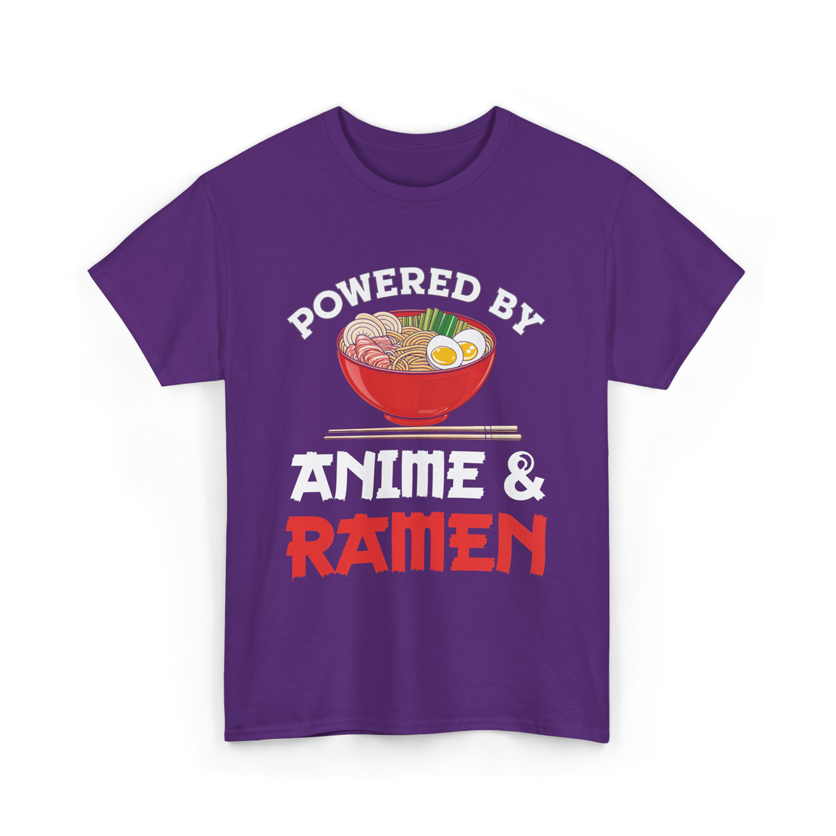 Powered by Anime Ramen T-Shirt - Purple