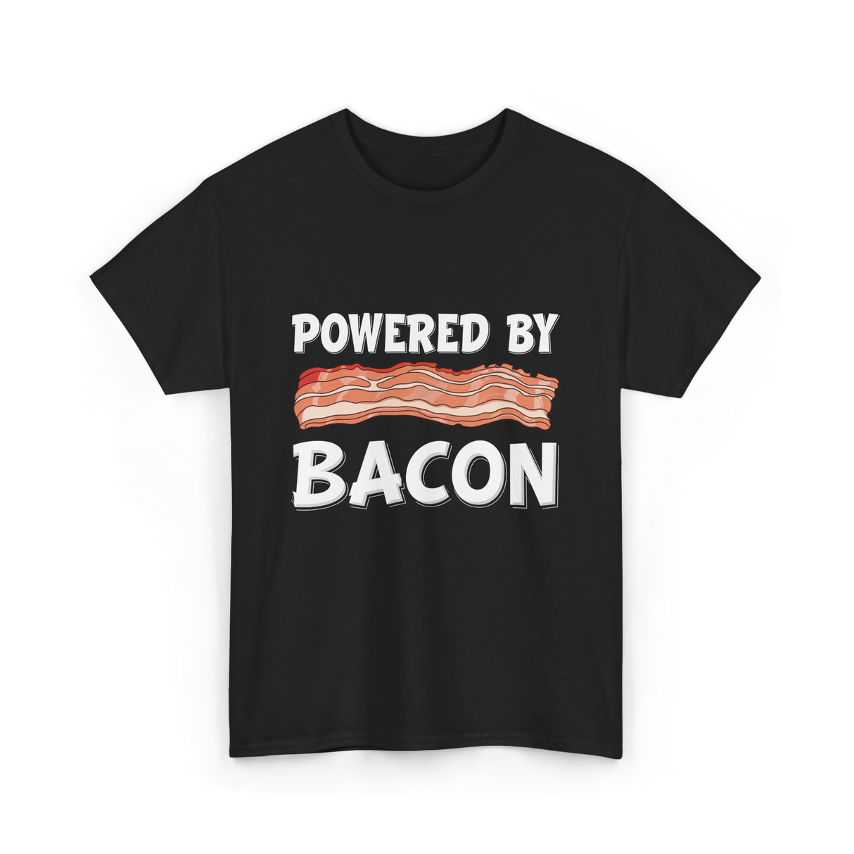 Powered By Bacon Bacon Lover T-Shirt - Black