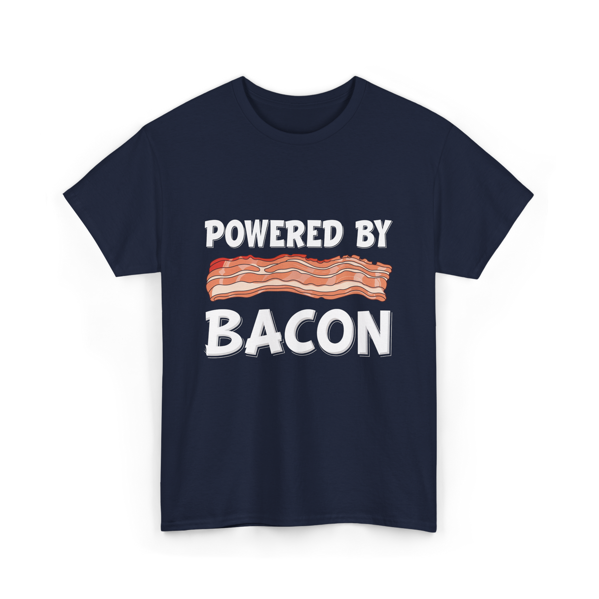 Powered By Bacon Bacon Lover T-Shirt - Navy