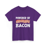 Powered By Bacon Bacon Lover T-Shirt - Purple