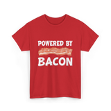 Powered By Bacon Bacon Lover T-Shirt - Red