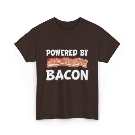 Powered By Bacon Bacon Lover T-Shirt - Dark Chocolate