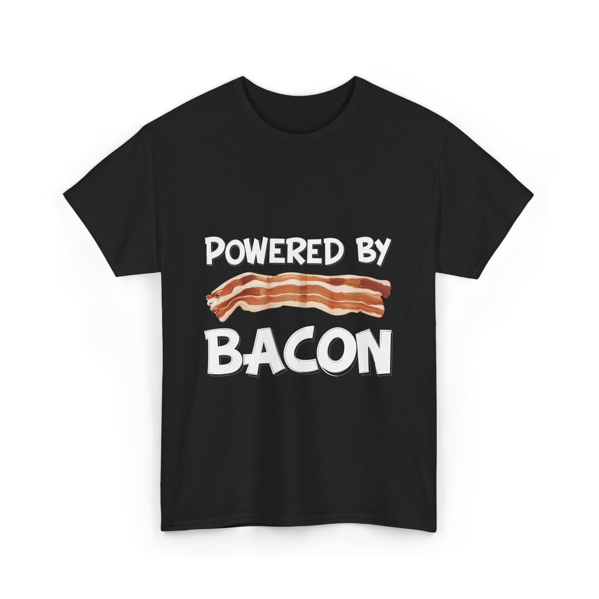 Powered By Bacon Bacon Lovers T-Shirt - Black